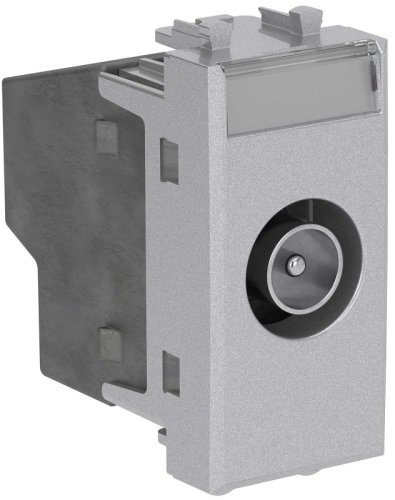 Розетка TV Проходная модульная DKC Avanti 1-м. 1 мод. закаленная сталь фото Розетка TV Проходная модульная DKC Avanti 1-м. 1 мод. закаленная сталь картинка